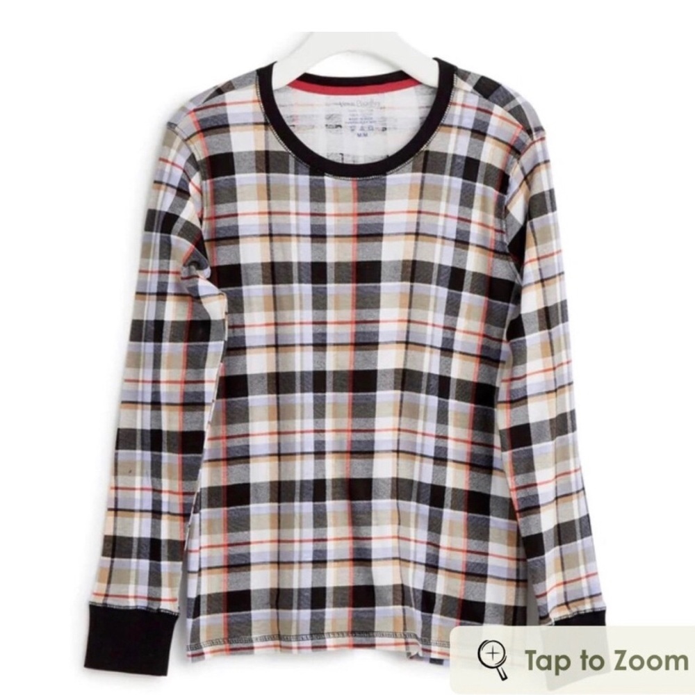 NWOT Vera Bradley Plaid Thermal Long Sleeve Shirt L Fall Winter Casual